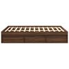 vidaXL Bed Frame without Mattress Brown Oak 135x190 cm Double Double