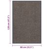 vidaXL Doormat Tufted 80x120 cm Dark Brown