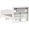 vidaXL Bookcase Bed without Mattress White 135x190 cm Double Solid Wood Pine