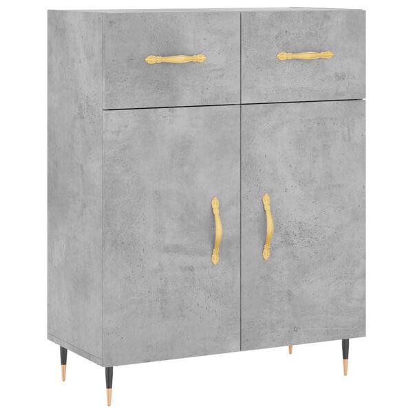 vidaXL Sideboard Concrete Grey 69.5x34x90 cm Engineered Wood