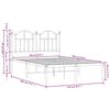 vidaXL Metal Bed Frame without Mattress with Headboard Black 120x190cm
