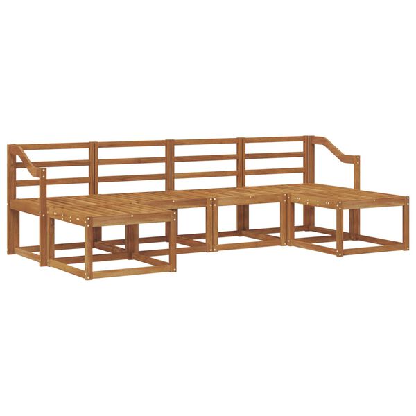 vidaXL Outdoor Sofa Set 6 pcs Natural Engineered Wood