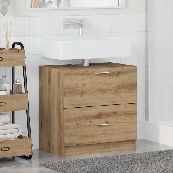 vidaXL Bathroom Cabinet Artisan Oak 59 x 37 x 59 cm Engineered wood