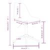 vidaXL Swivel Dining Chairs 6 pcs White PP