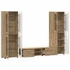 vidaXL TV Cabinet Set with Drawer FLORIN Artisan Oak Engineered Wood