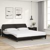 vidaXL Bed Frame "Dover" Black 180x200 cm Super King Faux Leather
