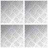 vidaXL Stair Tread 4 pcs 20 x 20 cm Silver Aluminium Square