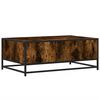 vidaXL Coffee Table Smoked Oak 90x57x35 cm Engineered Wood and Metal