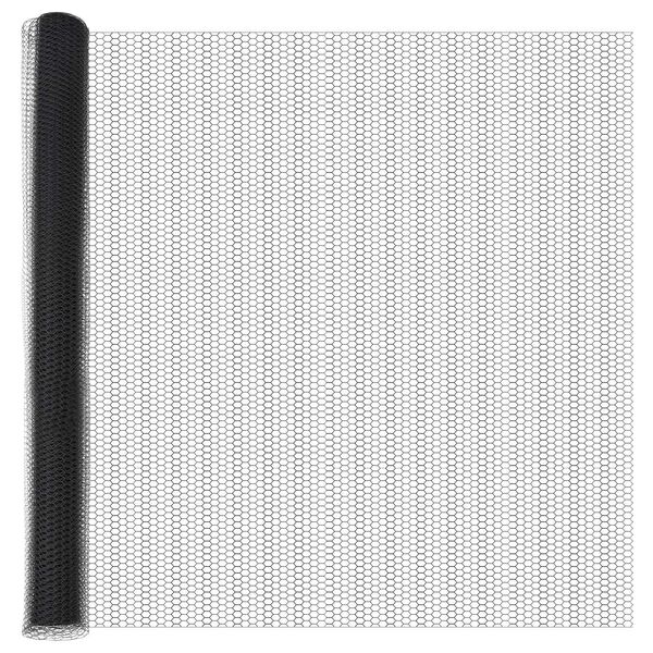 vidaXL Hexagon Fence Grey 1.6 x 10 m Steel