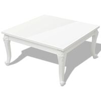 vidaXL Coffee Table 80x80x42 cm High Gloss White