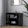 vidaXL Vitrine Cabinet Black 82.5x30.5x80 cm Engineered Wood