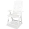 vidaXL 7 Piece Outdoor Dining Set Plastic White