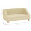 vidaXL Dog Sofa Cream 85x50x39 cm Linen