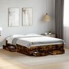 vidaXL Bed Frame with Drawers without Mattress Smoked Oak 120x200 cm