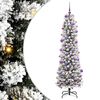 vidaXL Artificial Christmas Tree with 300 LEDs with Stand White 210 cm
