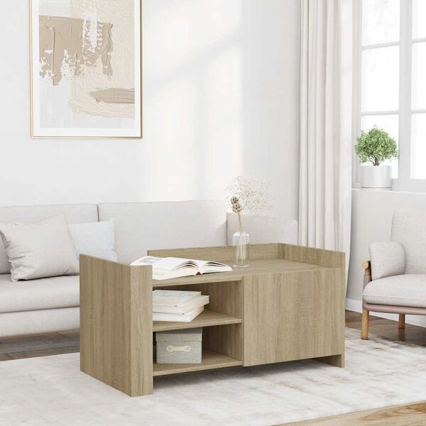 vidaXL Coffee Table Sonoma Oak 100x50x50 cm Engineered Wood