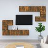 vidaXL Wall-mounted TV Cabinet Smoked Oak Engineered Wood