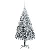 vidaXL Artificial Christmas Tree with 300 LEDs with Stand White 180 cm