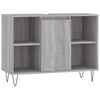vidaXL Bathroom Cabinet Grey Sonoma 80x33x60 cm Engineered Wood