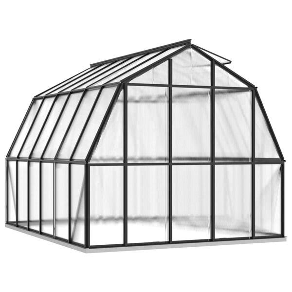 vidaXL Greenhouse with Base Frame Anthracite 9.53 m&sup2; Aluminium