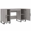 vidaXL Desk Grey Sonoma 140x50x75 cm Engineered Wood