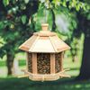 HI Hanging Bird Feeder House-shaped 26x27 cm Natural