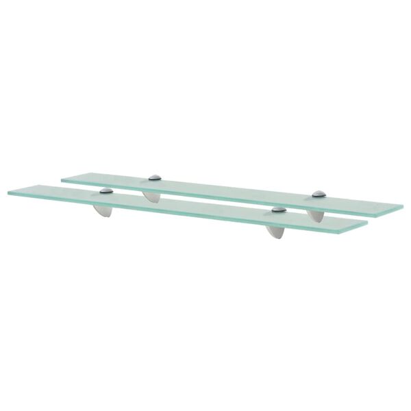 vidaXL Floating Shelves 2 pcs Glass 70x20 cm 8 mm