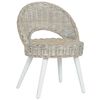 vidaXL Sofa Chair Kubu Rattan White