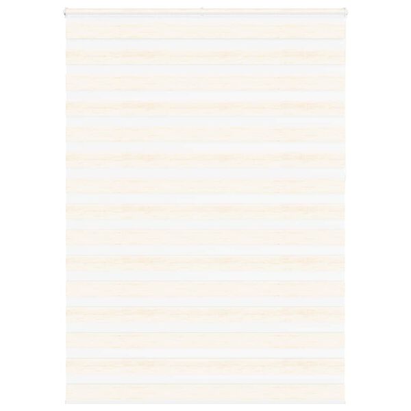 vidaXL Zebra Blind Marble Beige 160x230 cm Fabric Width 155.9 cm Polyester