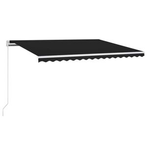 vidaXL Retractable Awning Anthracite 400 x 300 cm Fabric and Aluminium
