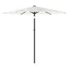 vidaXL Garden Parasol with Steel Pole White 268x268x226 cm