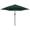 vidaXL Garden Parasol Green 3m Steel Pole