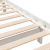 vidaXL Bed Frame without Mattress White Solid Wood 140x190 cm (810063+814145)