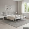 vidaXL Bed Frame without Mattress Grey Metal 160x200 cm