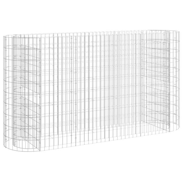 vidaXL Gabion Raised Bed Galvanised Iron 190x50x100 cm