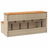 vidaXL Hot Tub Step Beige 100x50x50.5 cm Poly Rattan and Solid Acacia