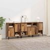 vidaXL Sideboards 3 pcs Old Wood 60 x 35 x 70 cm Engineered Wood