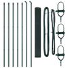 vidaXL Fence with Posts Green 1.4 x 10 m Steel