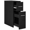 vidaXL Bathroom Furniture Set Wall-mounted Black Oak 22 x 44 x 61.5 cm