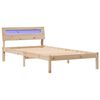 vidaXL Bed Frame with Headboard Brown 75 x 190 cm Solid Pine Wood