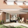 vidaXL Retractable Awning Manual Beige 450 x 300 cm Fabric