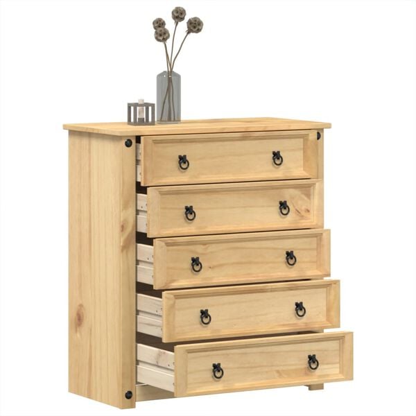 vidaXL Chest of Drawers Corona 80x40x89 cm Solid Wood Pine