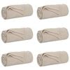 vidaXL Throw Blankets 6 pcs Beige 200 x 150 cm 2.61 kg Fleece