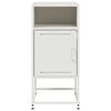vidaXL Bedside Cabinet White 36x39x78 cm Steel