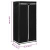 vidaXL Wardrobes 2 pcs Black 75x50x160 cm