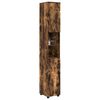 vidaXL Bathroom Cabinet with Storage Smoked Oak 30 x 35 x 192 cm