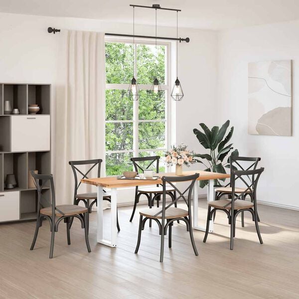 vidaXL Console Table Legs U-Shaped 2 pcs White 28x(72-73) cm Steel