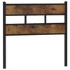 vidaXL Headboard Smoked Oak 107 cm Iron and Engineered Wood