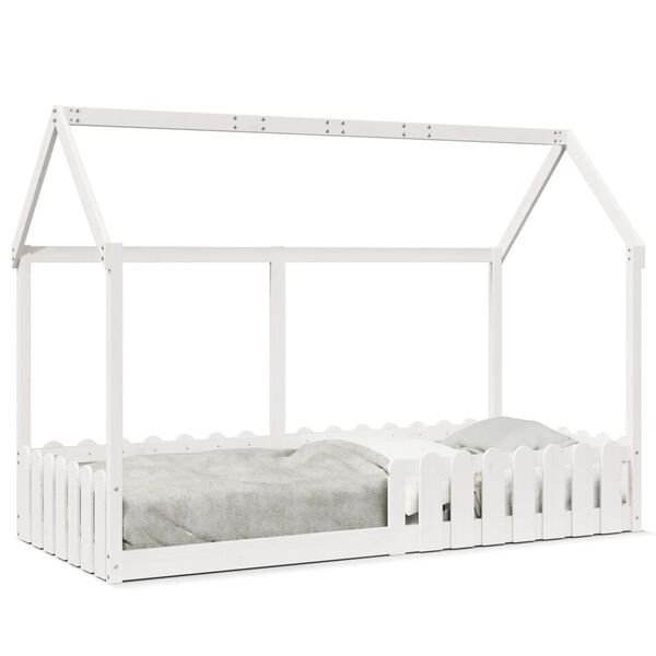 vidaXL Kids' House Bed Frame without Mattress White 90x190 cm Single