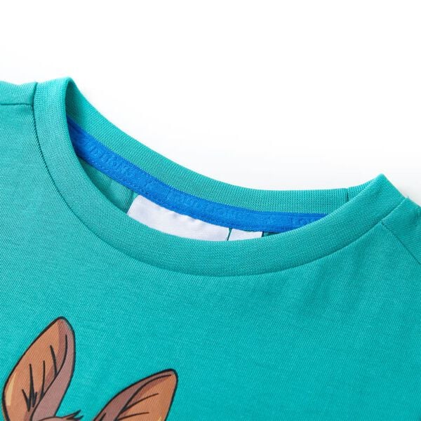 Kids' T-shirt with Short Sleeves Dark Mint 116
